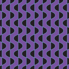 Sound Waves stripes:  black, neon blue, purple