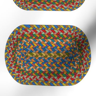 Multicolor Braided Rug for Dollhouse 1