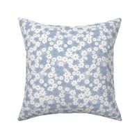 Iona Floral: Dusty Blue & Cream Ditsy, Toss, Scatter