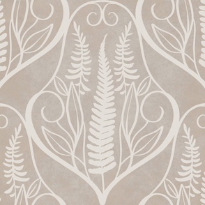 scalloped ferns beige cream_Large