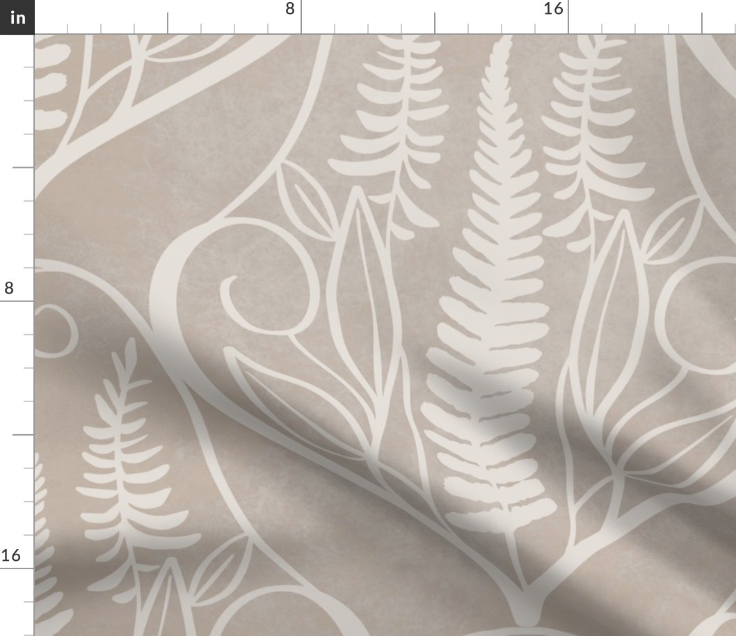 scalloped ferns beige cream_Large