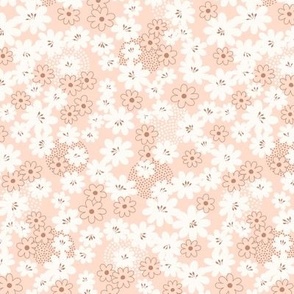 Iona Floral: Blush Peach Retro Small Floral Scatter