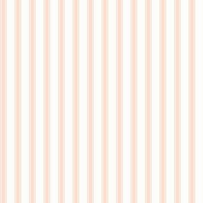 Ticking Stripe: Blushing Peach & White Pillow Ticking