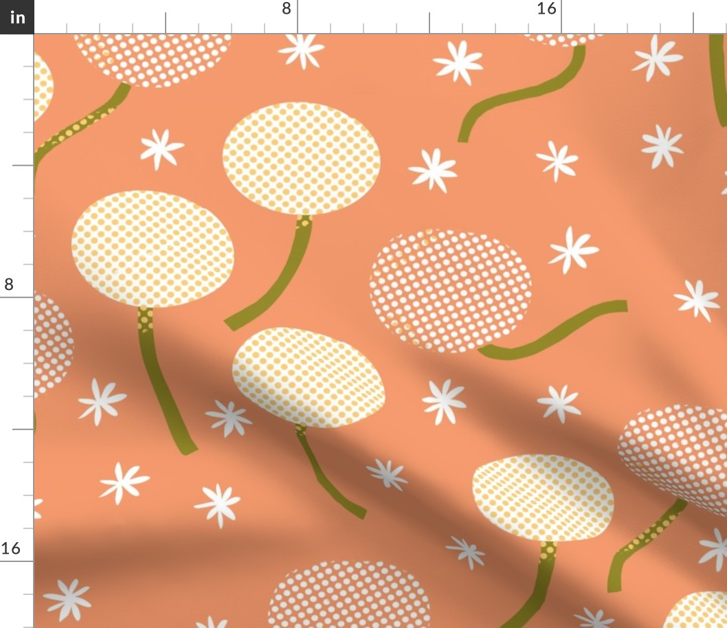 Chunky Dandelions - XLarge Coral