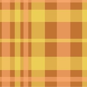 Retro Festive Plaid / Brown Pink Yellow / 18 in