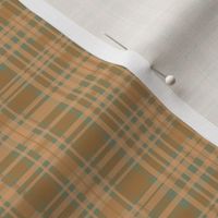 Retro Festive Plaid / Brown Peach Green / 4 in