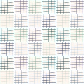 Grid Lines - Blue - Medium Scale