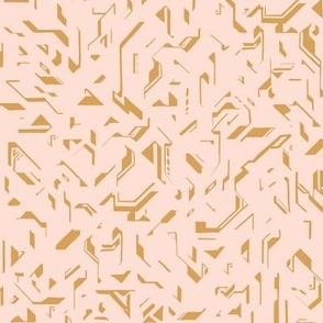 modern random hieroglyph texture confetti pink mustard