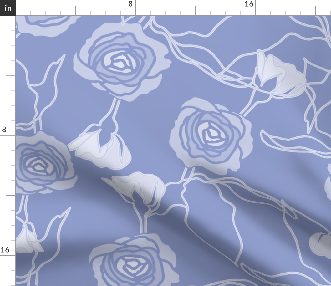 Periwinkle Roses 3 (Large)