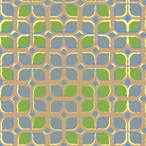 Tile impression - blue green