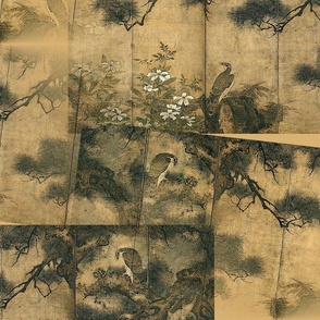 Japanese Pine Trees & Gold