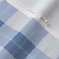 Pastel basic fat check design trendy tartan plaid texture periwinkle blue beige SMALL