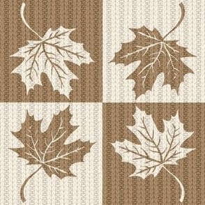 MAPLE AFGHAN - SWEATER WEATHER COLLECTION (BROWN)