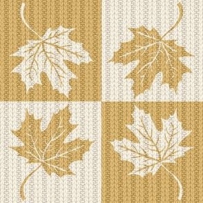 MAPLE AFGHAN - SWEATER WEATHER COLLECTION (GOLD)