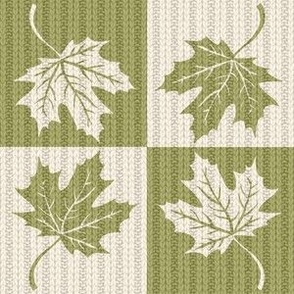 MAPLE AFGHAN - SWEATER WEATHER COLLECTION (GREEN)