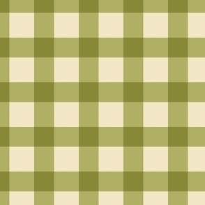 Soft natural greens gingham, geometric soft spring