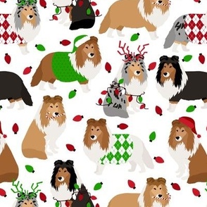 Christmas Sheltie White