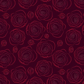 Dark Roses in red - medium