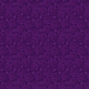 Dark Roses in purple - xs