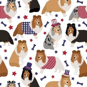 Patriotic Sheltie White