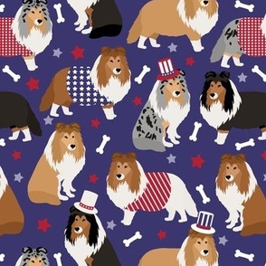 Patriotic Sheltie Blue