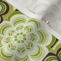 Psychedelic Doilies Green Check