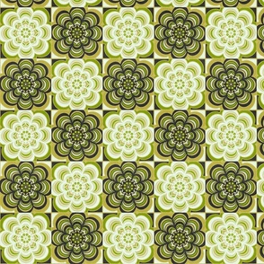 Psychedelic Doilies Green Check