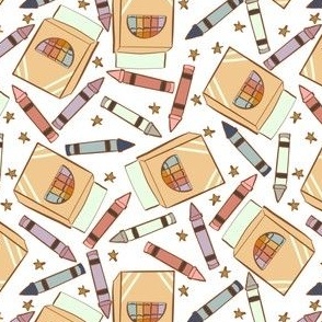 Crayons Fabric, Wallpaper and Home Decor | Spoonflower
