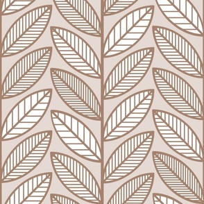 Geometric Vines Copper-Medium- Wallpaper- Home Decor- Tan- Cream- Beige- Sienna- Earth Tones- Neutral Botanical- Gender Neutral Nursery- Mid Century Modern- Bohemian