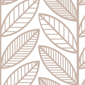 Geometric Vines Copper-Extra Large- Wallpaper- Home Decor- Tan- Cream- Beige- Sienna- Earth Tones- Neutral Botanical- Gender Neutral Nursery- Mid Century Modern- Bohemian