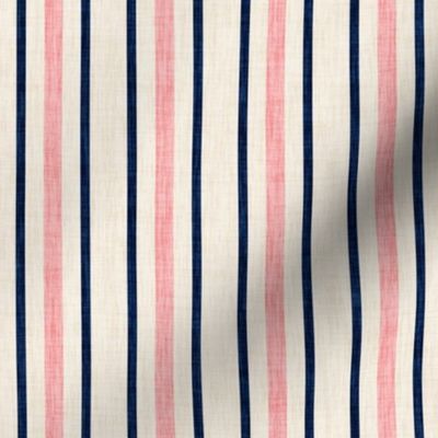 Peach Midnight Cream Textured Stripes