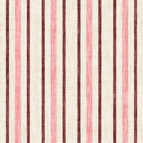 Peach Rust Cream Textured Stripes