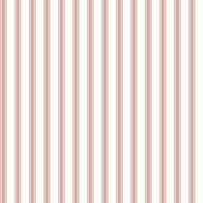 Ticking Stripe: Dusty Coral & Cream Pillow Ticking