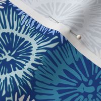 Blue Star Coral Impressions - Marine-Inspired Abstract Pattern - Oceanic Elegance for Home Decor & Apparel