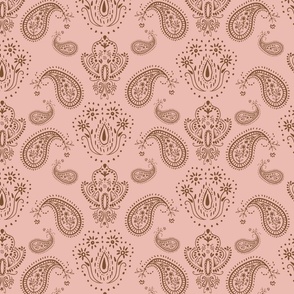 Paisley pattern on blush pink