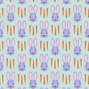 Bunnies & Carrots Md | Pastel