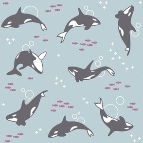 Orca Frolic - Mint Plum Charcoal