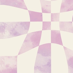 psychedelic check tile lilac