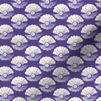 Grape Purple seashell scallop-shell-fabric-and-wallpaper-st-Spoonflower