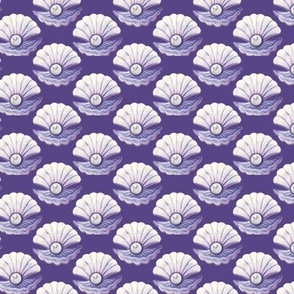 Grape Purple seashell scallop-shell-fabric-and-wallpaper-st-Spoonflower