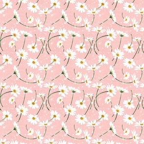 Daisies - April Birth Flower | S size | 6" | on Rosey Pink