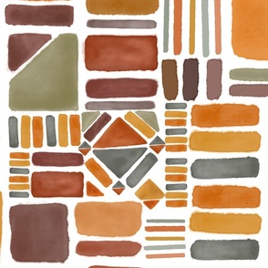 Earth pigment inspired patterns (large scale)