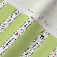 Sewing - Text - Hobby - Craft - Ribbon - Quilting - Apple Green