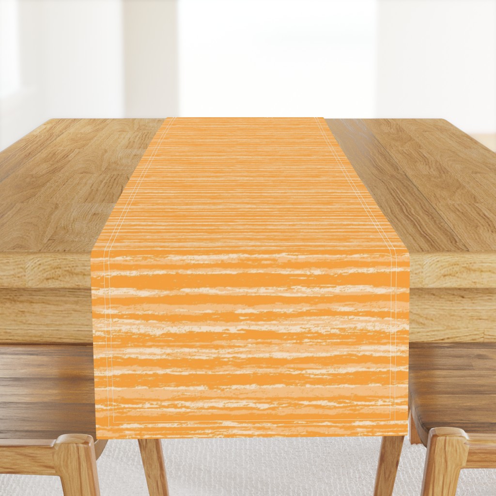 Solid Orange Plain Orange Grasscloth Texture Horizontal Stripes Neon Carrot Light Orange Peach Coral FFA64C Fresh Modern Abstract Geometric