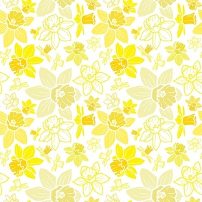 Sunny yellow daffodils