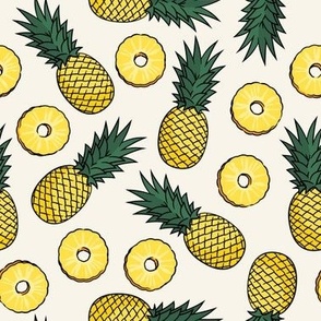 Pineapples - pineapple slices - summer fruit - cream - LAD22