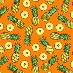 (small scale) Pineapples - pineapple slices - summer fruit - orange - LAD22