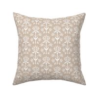 Vintage Victorian-Inspired Botanical in Soothing Taupe - Small