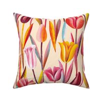 field of tulips cream // large scale