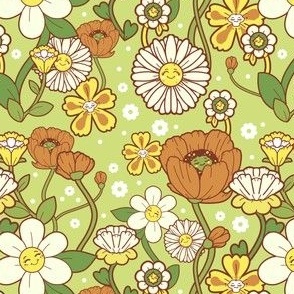 Smiley Vintage Florals - Green